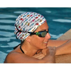 Haring Style Fabric Swimming Cap | Swim Cap | Pool Cap | Great comfort and fit | Art and Swimming