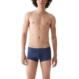 Body Wild Airz Men's Boxer Briefs, Short Type, Cut Off, No Hem, No Elastic Waist, Sense of Freedom Not Yet Experienced, Closed Front, navy blue (NEW)