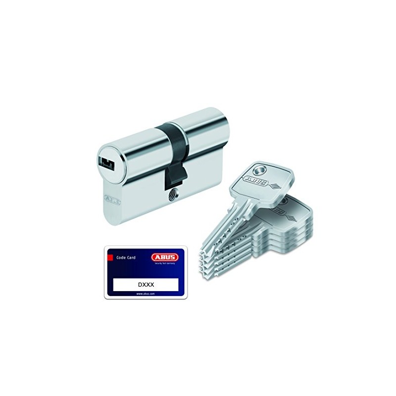 Abus Door Cylinder/Lock with Key, silver, 37756