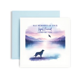 Huxters Sorry for you Loss sympathy Dog Animal card - Memories illustrated Pet condolence card - greeting card - thinking of you gifts – Sorry Dog bereavement cards - 14.8cm