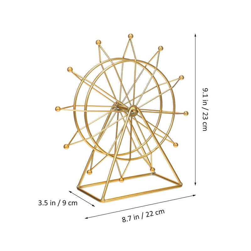 Ferris Wheel Ornament, Iron Ferris Wheel Model, Modern Decor for