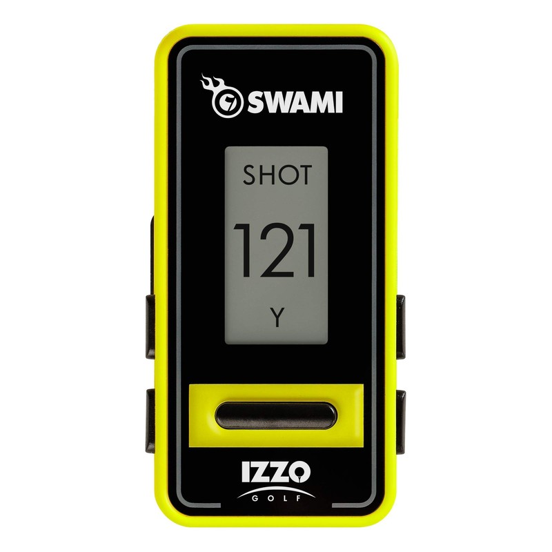 Izzo Golf Swami Clip-On Golf GPS With Voice Feature, Yellow