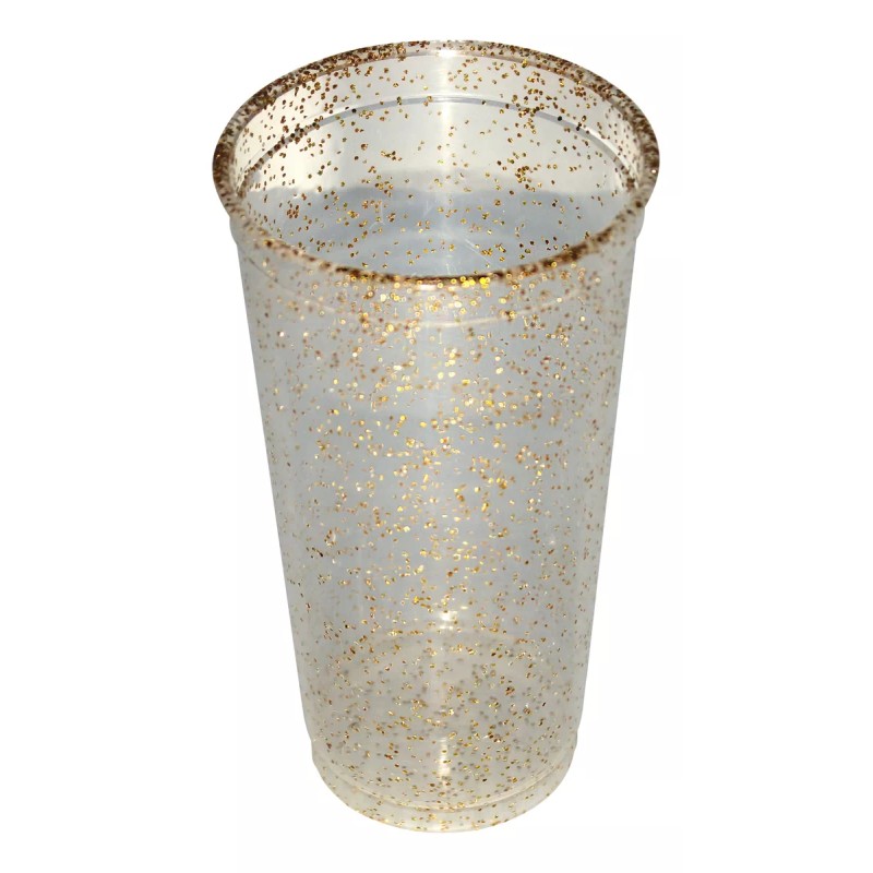 Innova 5 Vasos Reusables Con Popote Glitter 24 Oz