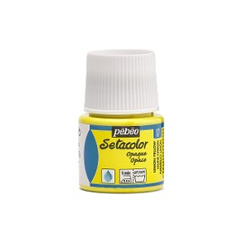 PEBEO 295-017 Setacolor Opaque Fabric Paint Bottle, Lemon Yellow, 45-Milliliter