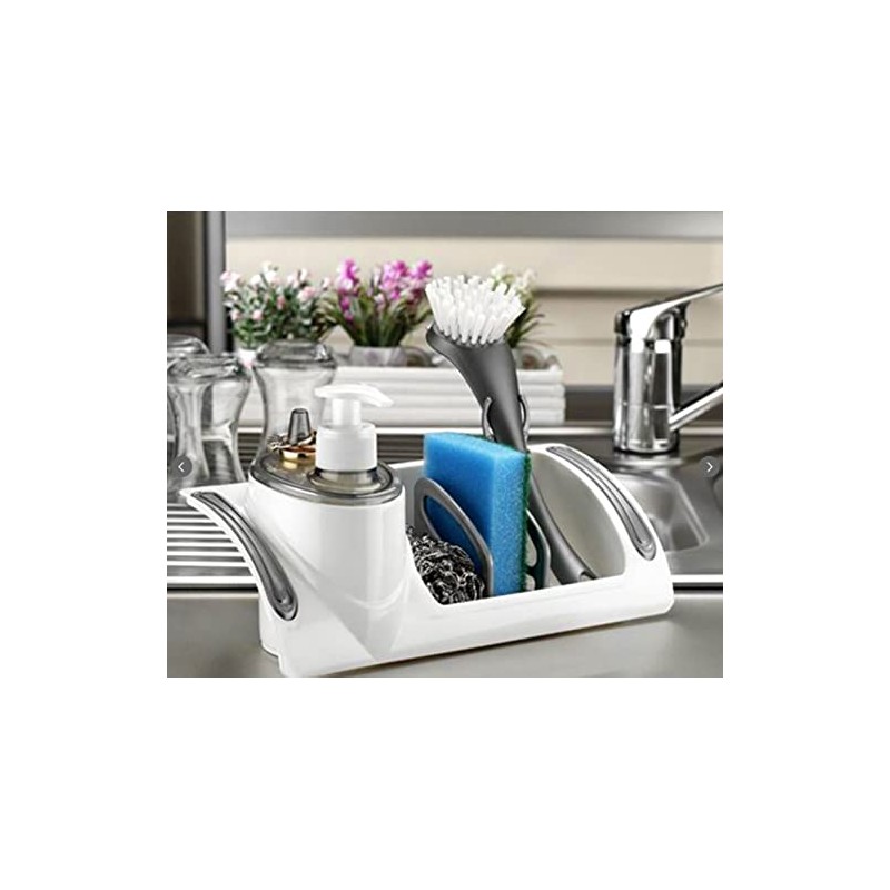 HK Online Kitchen Bathroom TAP SPONGE SOAP Holder & LIQUID