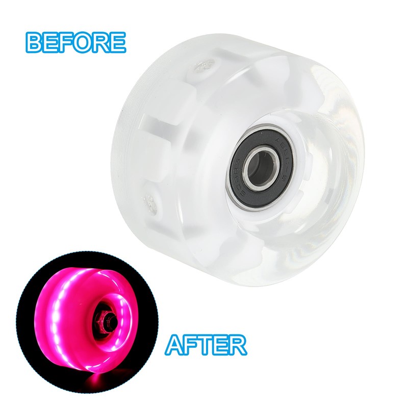 PATIKIL Roller Skate Wheels Set,8 Pack 58mm 82A Light Up