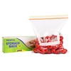 WRAPOK Medium Freezer Bags Ziplock Reusable Sandwich Plastic Food Bags