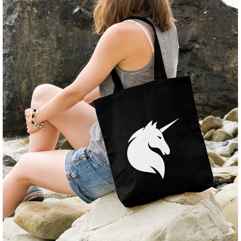 Cloth Bag Unicorn Silhouette Moon Unicorn Bag Works®