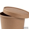 Biozoyg Organic, Brown Cardboard Disposable Cup Lids for Organic Food