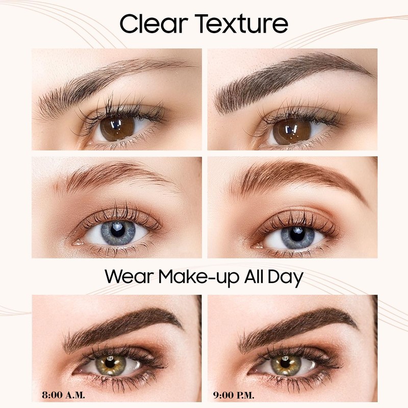Microblading Brow Pencil with 4-Prong Micro Fork Tip (Light Brown)