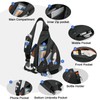 TUDEQU Sling Bag for Women,8 Pockets Sling Bag One Strap
