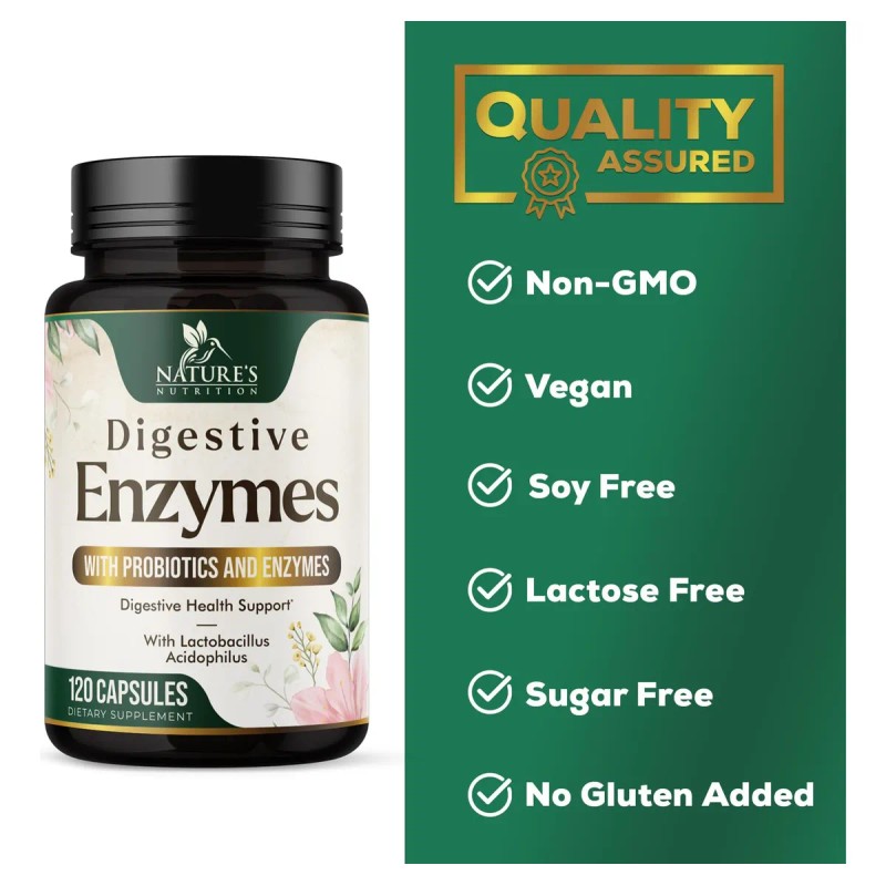 Enzimas Digestivas Plus Prebióticos Y Probióticos 1000 Mg