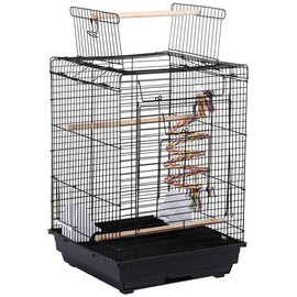 Topeakmart Heavy Duty Open Top Travel Bird Cage Carrier for Bird Canary Cockatiel Small Parrots