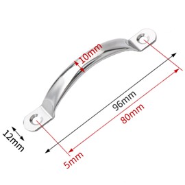 ORTAVA Pack of 4 Cabinet Door Handles, Stainless Steel Furniture Handles, Kitchen Handles, Drawer Handles with Screws (Hole Spacing: 80 mm)