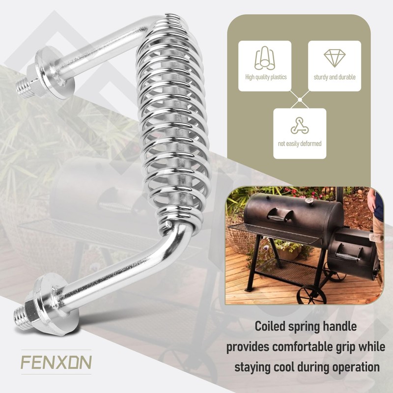 FENXDN 5-3/8" Stainless Spring Handle with 1/2" Seet Rod for