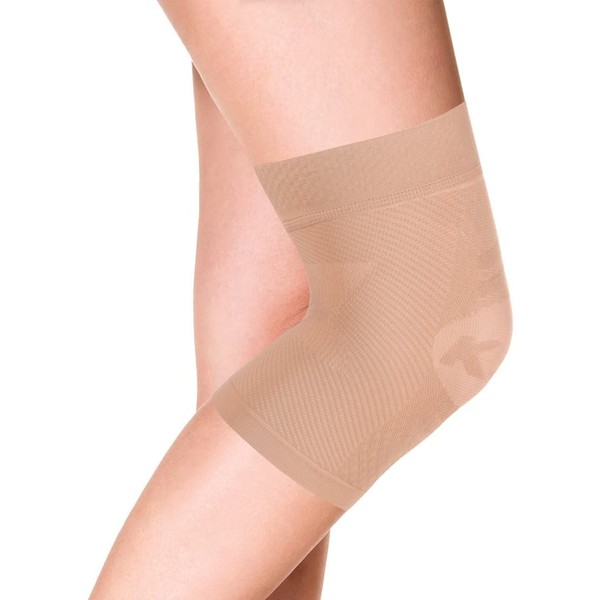 OrthoSleeve KS7 Compression Knee Sleeve for Knee Pain Relief, Aching Knees, patellar tendonitis and Arthritis Relief (XL, Single, Natural)