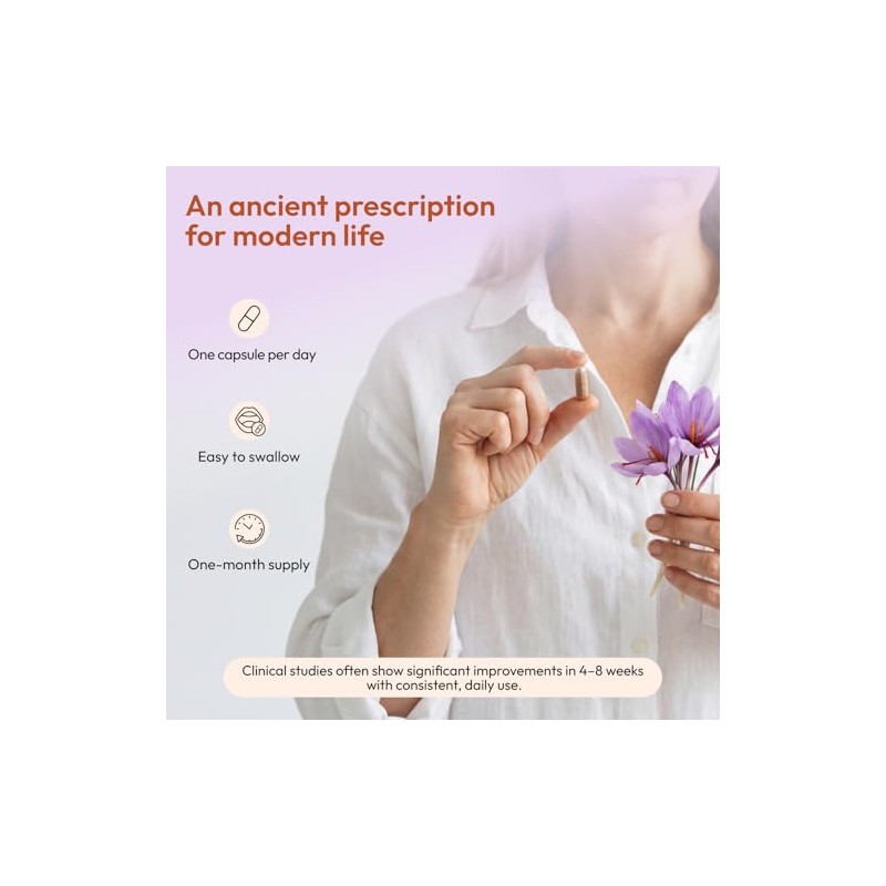 Saffron Capsules | 150mg Per Serving | Doctor-Formulated | High