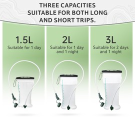 Naturehike TPU Hydration Bladder Lightweight Portable Outdoor Hydration Bladder with Hydration Cap and Protective Lid Ideal for Backpacking Hiking Trekking Cycling and Outdoor Activities