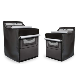 2Pack Washing machine cover,Fit for Outdoor Top Load and Front Load Machine,Washer Cover With Zipper Design for Easy Use,Waterproof Dustproof Moderately Sunscreen(black)