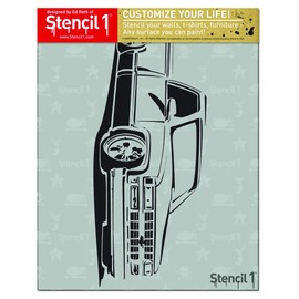 Stencil1 Lowrider Truck Stencil 8.5" x 11" - Durable Quality Reusable Stencils for Drawing Painting - Car Stencil Garage Decorating Items and Decor on Walls Fabric & Furniture Art Craft