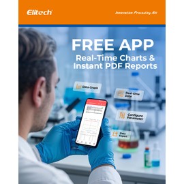 Elitech Bluetooth Hygrometer Thermometer Reusable Temperature Recorder Data Logger Temperature Humidity with Large Screen Data Storage Export, DR-230-THE with External Temperature and Humidity Sensor