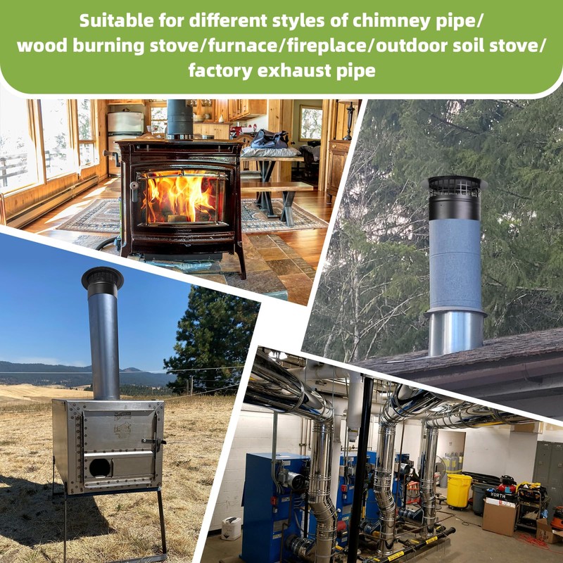 Cone Top Chimney Cap,10 Inch Round Roof Rain Chimney Cover