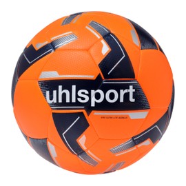 uhlsport 290 Ultra Lite Addglue Junior Children's Football Play and Training Ball, for Children up to 10 Years, Football Children, Arancio Fluo/Navy/Argento