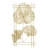 Ginkgo Leaf Wall Hanging Decor Metal Iron 3D Golden Ginkgo