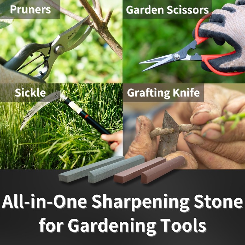 RANSHOU Sharpening Stone Sticks for Pruners and Garden Tools, Whetstone