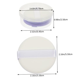 BIUDECO Makeup Sponges 5 Pack Round Beauty Powder Sponges Dry Wet Use Non-slip Foundation Natural Look Applicators for Women