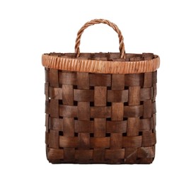SHCMSADO Bamboo Storage Basket for Wall Woven Mounted Basket for Flower and Essentials Farmhouse Kitchen Home Garden Entryway Doors Organizer.