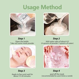 Mascarilla De Gelatina Para Faciales Mascarillas Profesionales De Gel Natural, Mascarilla De Goma Hidratante, Mascarilla Facial En Tarro De 23 Fl Oz Cuidado De La Piel (Esenci