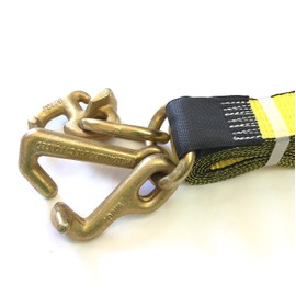 GRIPON (Pack of 4) 2 inch Auto Tie Down Strap with G70 RTJ Cluster Hook - 8 ft. Length