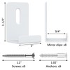 Difenni Metal Mirror Clips 3/4 Inch Wide Channel Mirror Clips