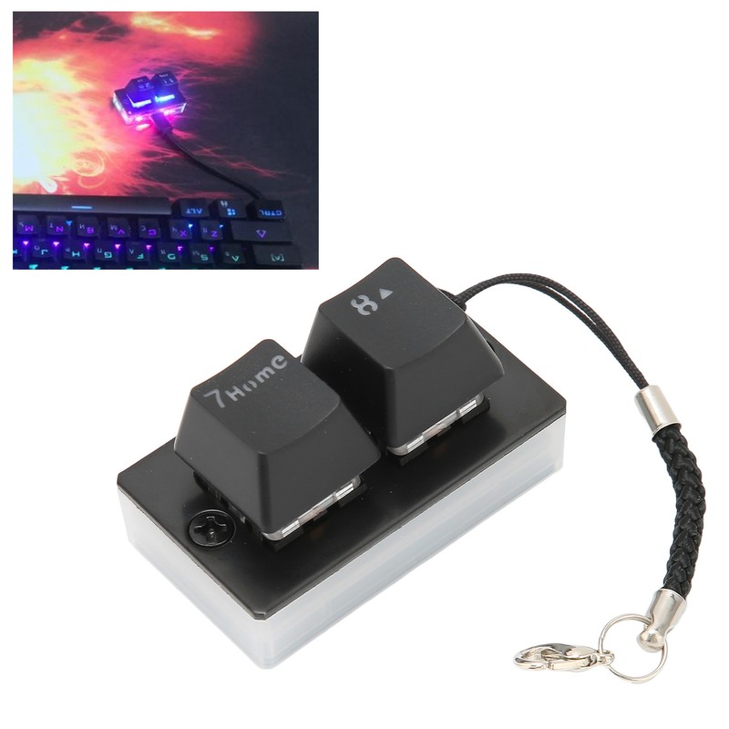 Two Key Keyboard USB Wired OSU Hot Swappable RGB Backlit