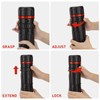 DEWEL 2 Pcs Black Document/Poster/Art Storage Tube, Adjustable Strap Waterproof