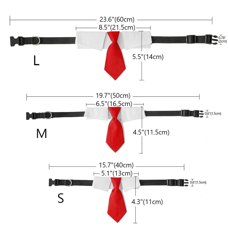 Dog Collar, Soft Polyester Dog Bow Tie with Metal Buckle