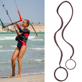 1 Pack 25" Brown Elastic Hair Bands for Women's Hair, Girls Ponytail Holders for Thick Long Curly Hair Strong Braided Hair Ties No Snag Pony Tails Wrap for Swimming Sports Riding Workout