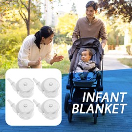 SEWACC 4pcs Universal Baby Walker Replacement Wheels, Plastic Rubber Swivel Casters for Infant Walkers and Strollers, White, 3.54 x 2.36 x 1.65 Inch (Mounting Hole 1cm in Diameter)