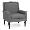 COSTWAY Modern Armchair Upholstered Living Room Chair w/Ergonomic Backrest and