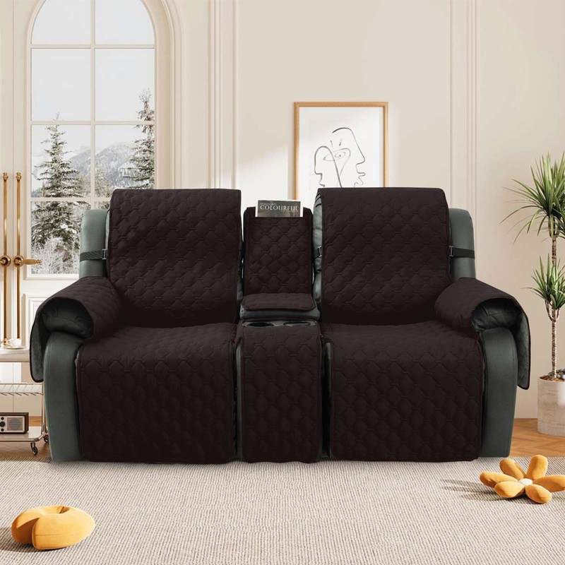 Loveseat Recliner Cover with Center Console, 100% Waterproof Pet Cover