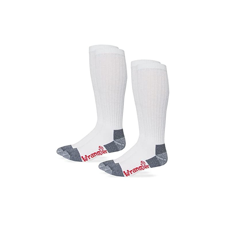 Wrangler Riggs Mens Cotton Tall Work Boot Socks 2 Pair