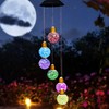 YUETJIN Mosaic Edison Bulb Solar Ball Lamp Hanging Wind Chime