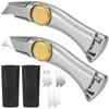 lizenoz 2PCS Silver Fixed Blade Roofing Knife Utility Knife with