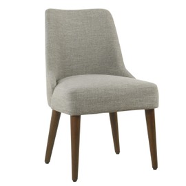 HomePop Home Decor | Upholstered Hemet Gayle Side Dining Chair | Decorative Home Furniture, Woven Gray (Single Pack)