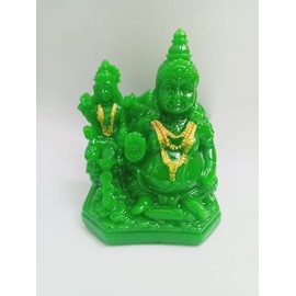 HEENA HOME DECOR Q1 Green KUBERA Lakshmi/Lakshmi KUBERAN Idol 10 CM Height