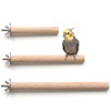 3Pcs Wooden Bird Perch – Natural Parrot Perches Stand with