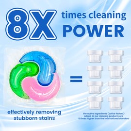 ikeda fragrance Laundry Detergent Pods, 30pcs Liquid Pacs 3-in-1 Powerful Clean Remover, Fabric Softener & Scent Booster, Long Lasting Fresh Nature Scent for Hand Washing or Machine (Forest)