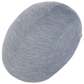 Mayser Prince Soft Flatcap Schirmmütze Schiebermütze Sommercap Herren - Made in The EU mit Schirm, Schirm Frühling-Sommer Sommer - 55 cm blau