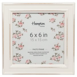 Hampton Frames PALOMA 6x6 (15x15cm) White Square Picture Photo Frame Glass PAL301966W